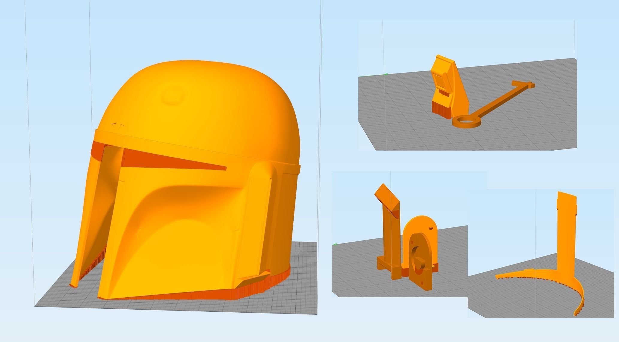 Screen accurate Boba Fett Helmet 3D print model_3