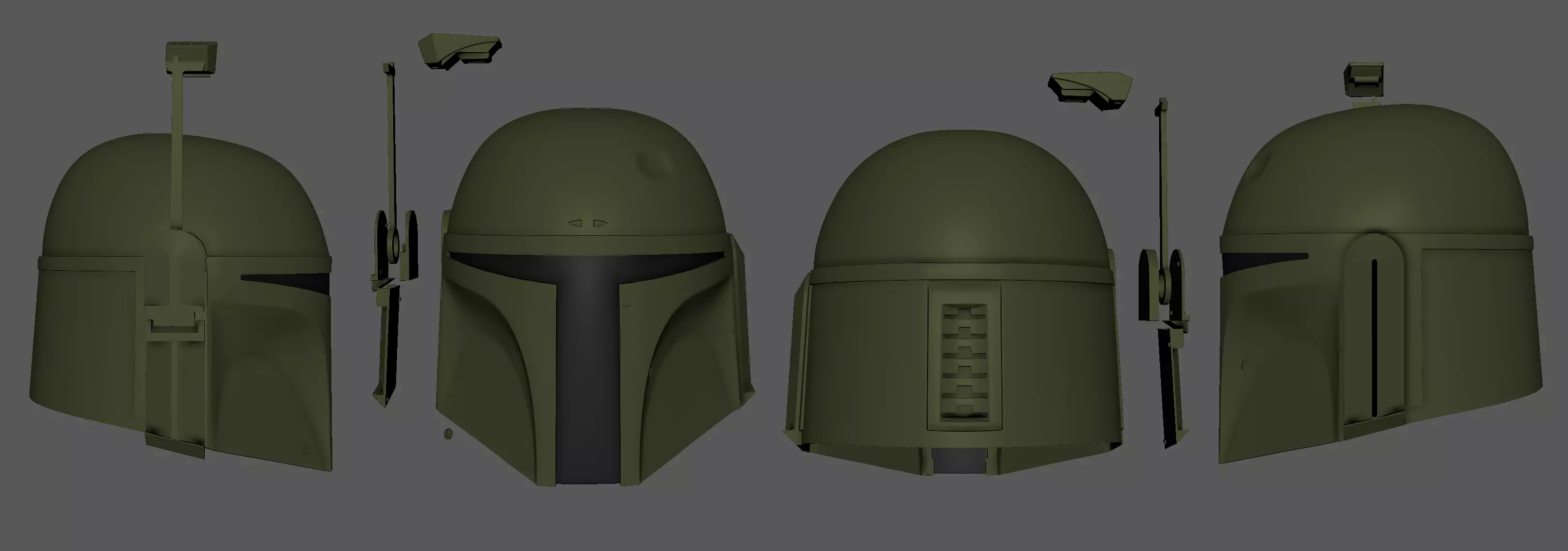 Screen accurate Boba Fett Helmet 3D print model_0