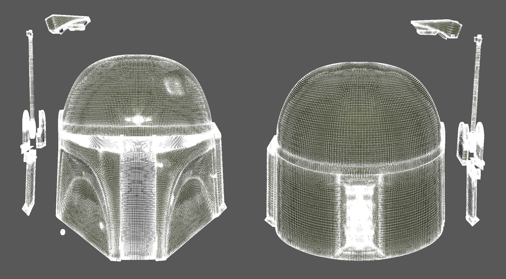 Screen accurate Boba Fett Helmet 3D print model_2