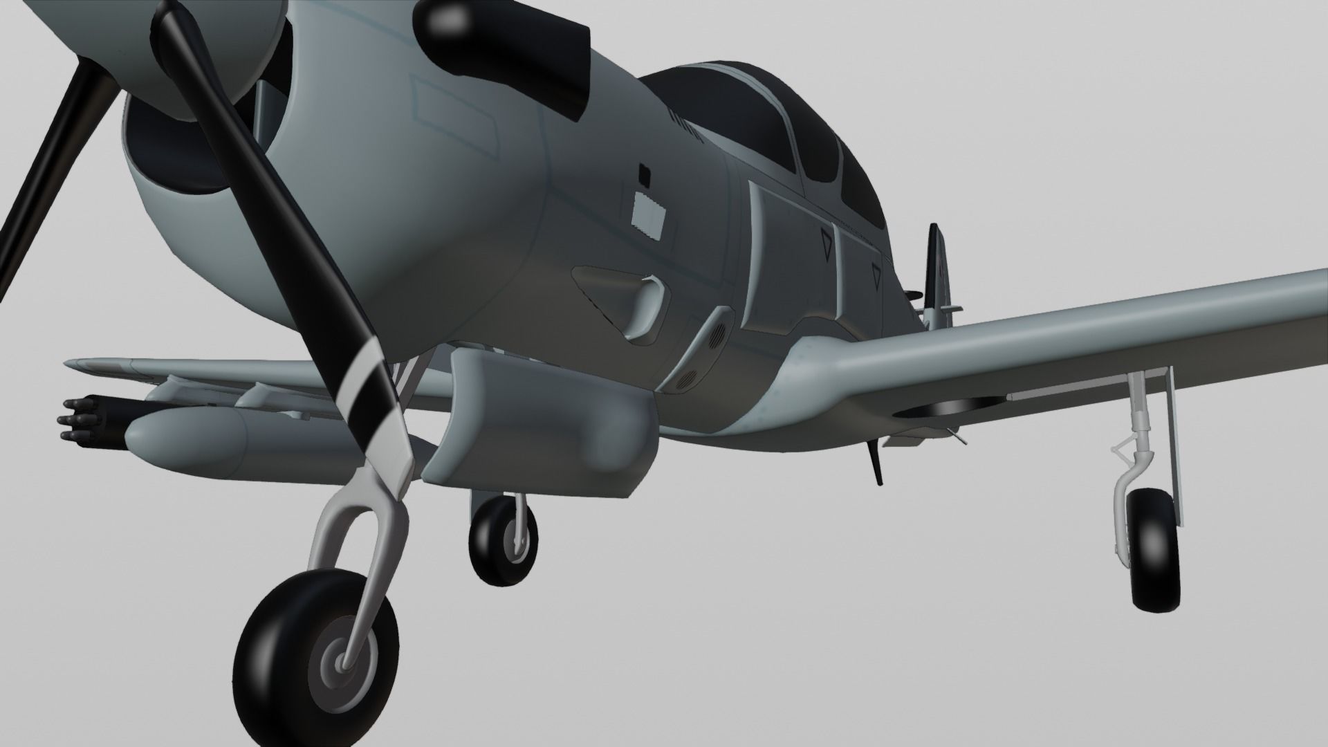 A-29 SUPER TUCANO - Flexible n Deadly For Counter-Insurgency - Low-poly 3D model_7