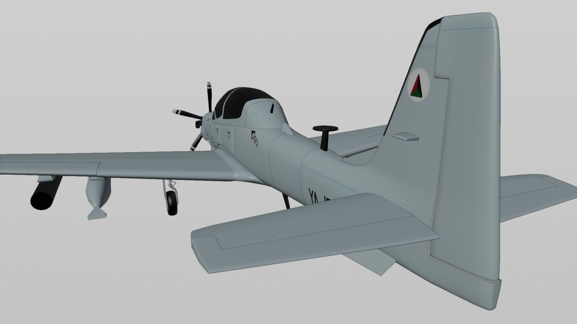 A-29 SUPER TUCANO - Flexible n Deadly For Counter-Insurgency - Low-poly 3D model_9
