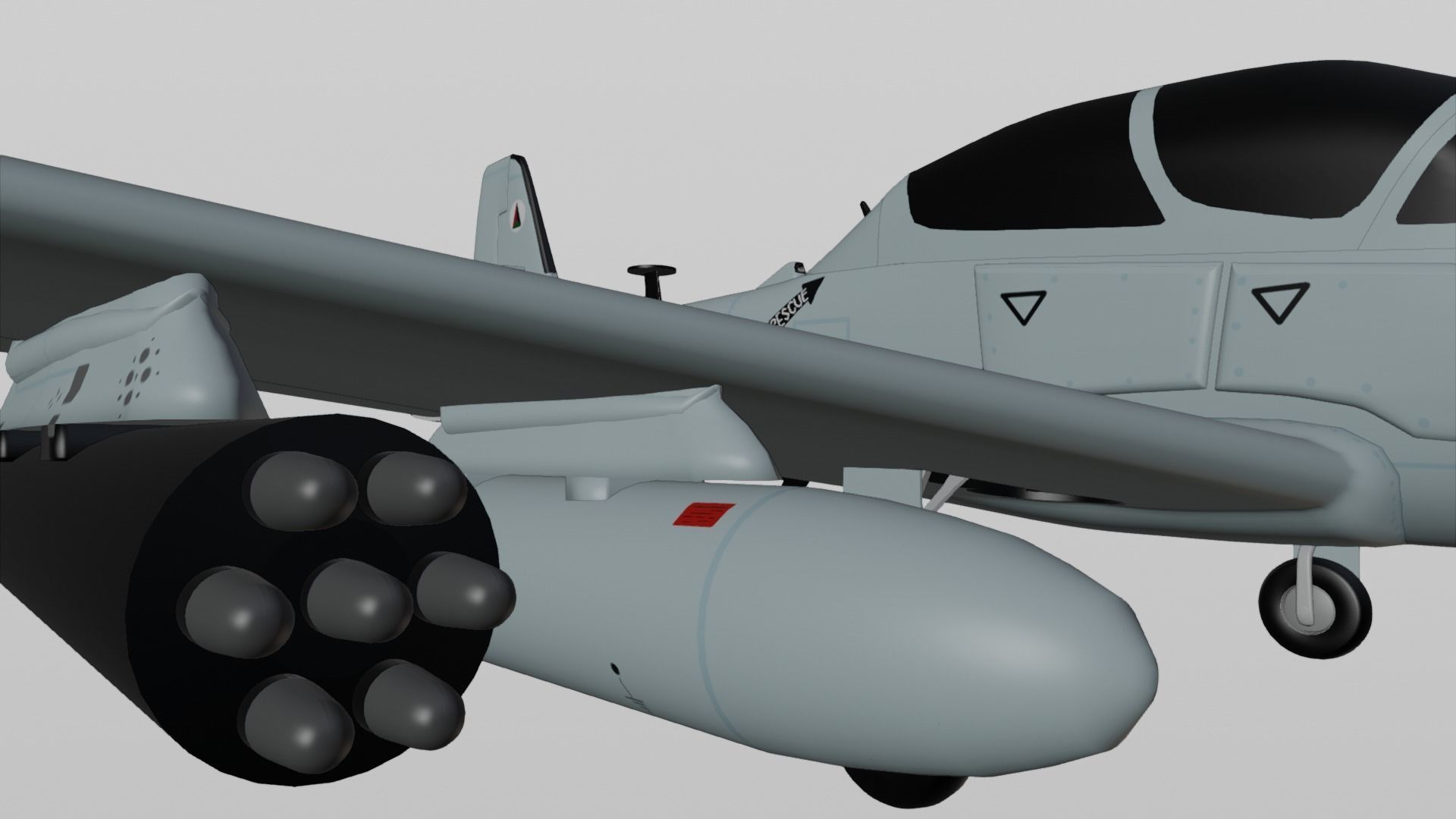 A-29 SUPER TUCANO - Flexible n Deadly For Counter-Insurgency - Low-poly 3D model_15