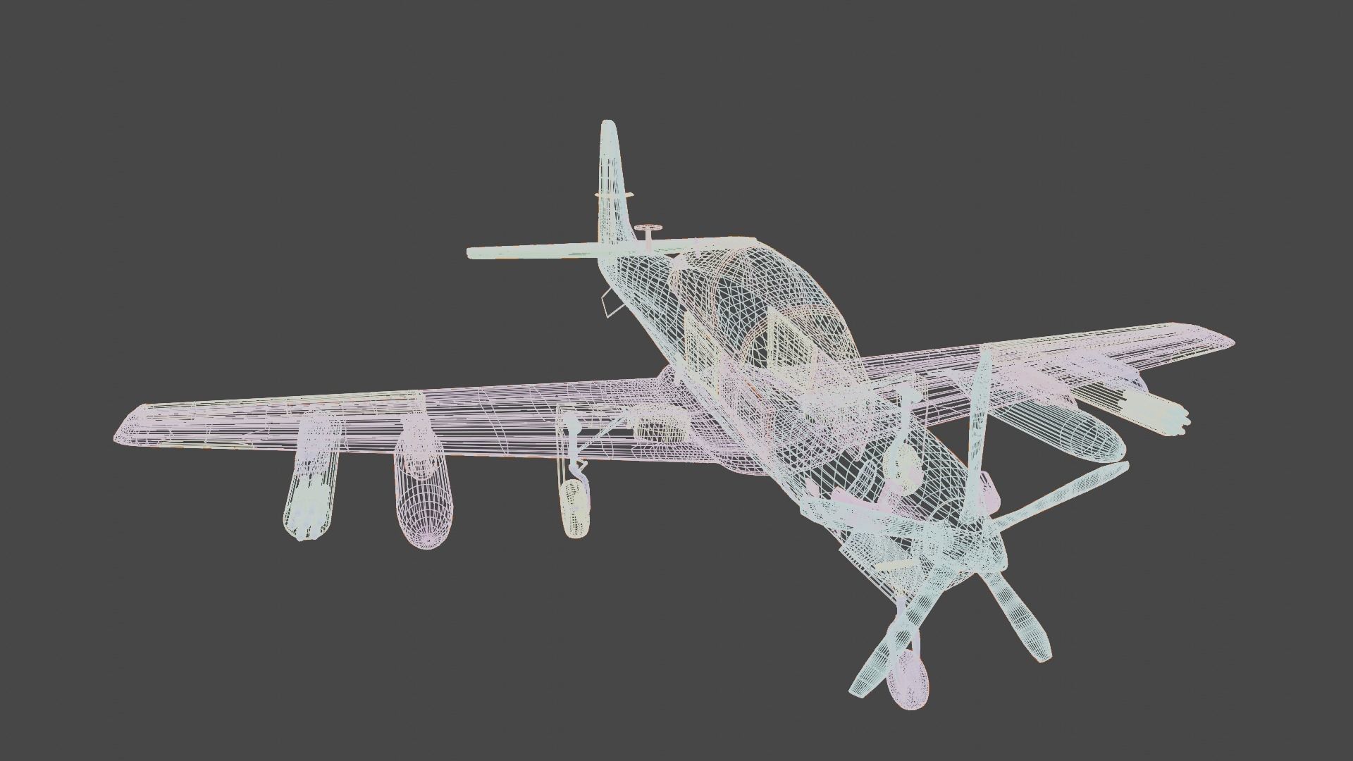 A-29 SUPER TUCANO - Flexible n Deadly For Counter-Insurgency - Low-poly 3D model_19