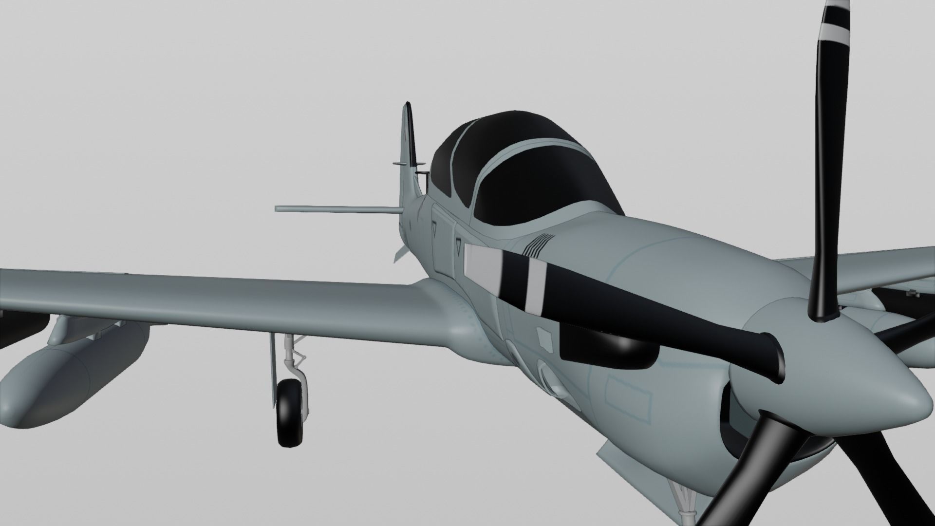 A-29 SUPER TUCANO - Flexible n Deadly For Counter-Insurgency - Low-poly 3D model_11