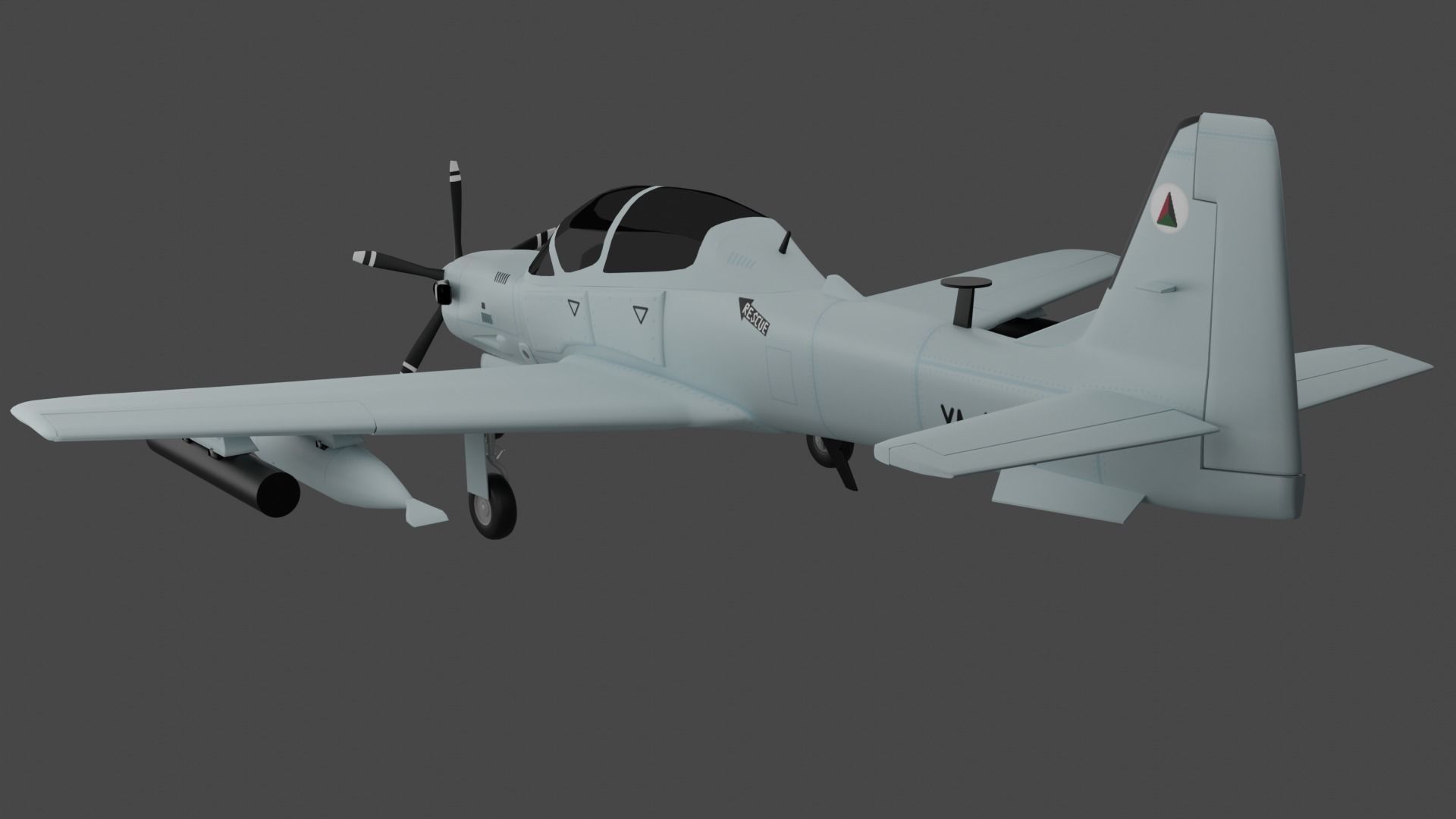 A-29 SUPER TUCANO - Flexible n Deadly For Counter-Insurgency - Low-poly 3D model_2