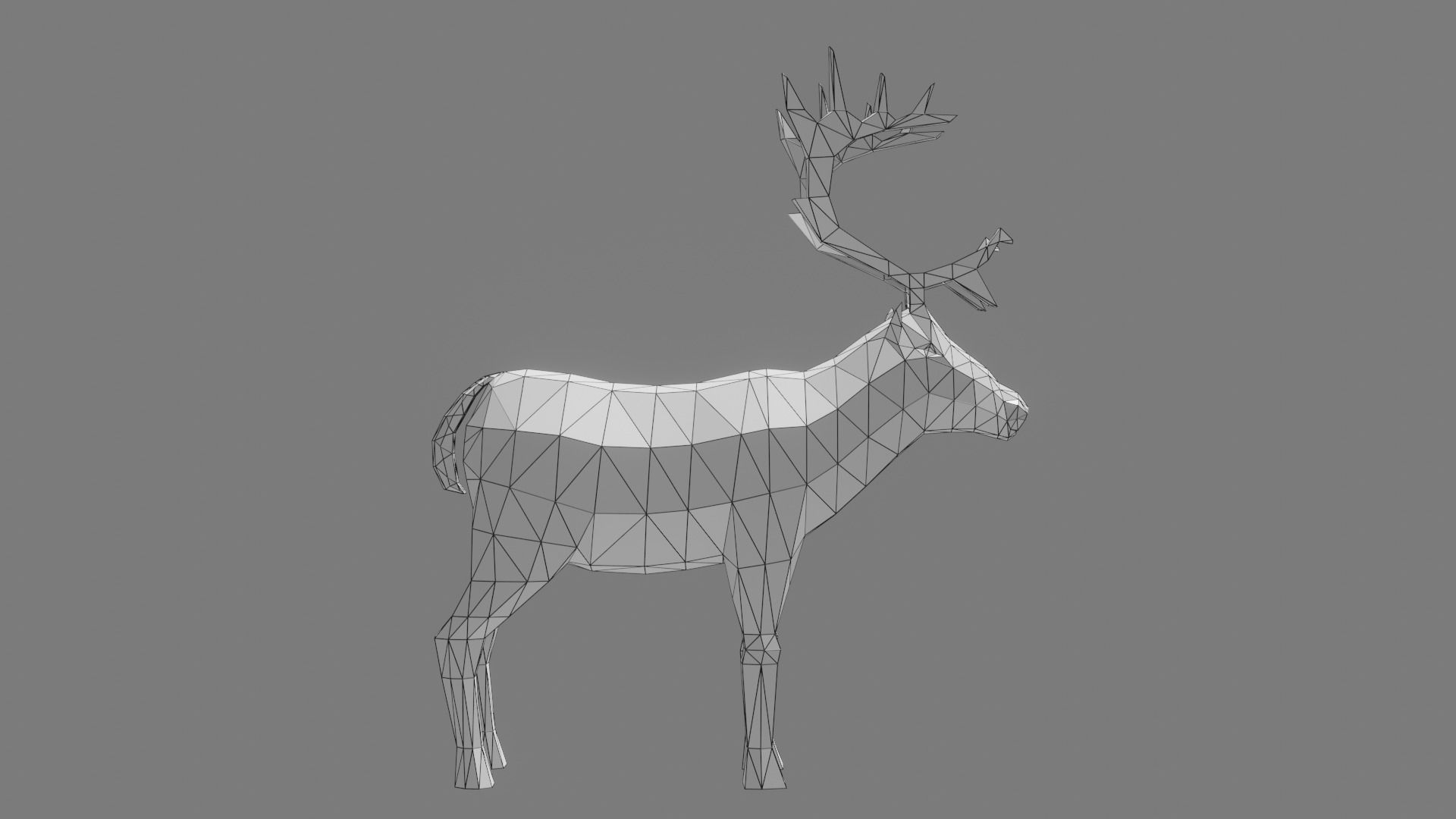 Lowpoly Rein deer 3D Model Low-poly 3D model_7