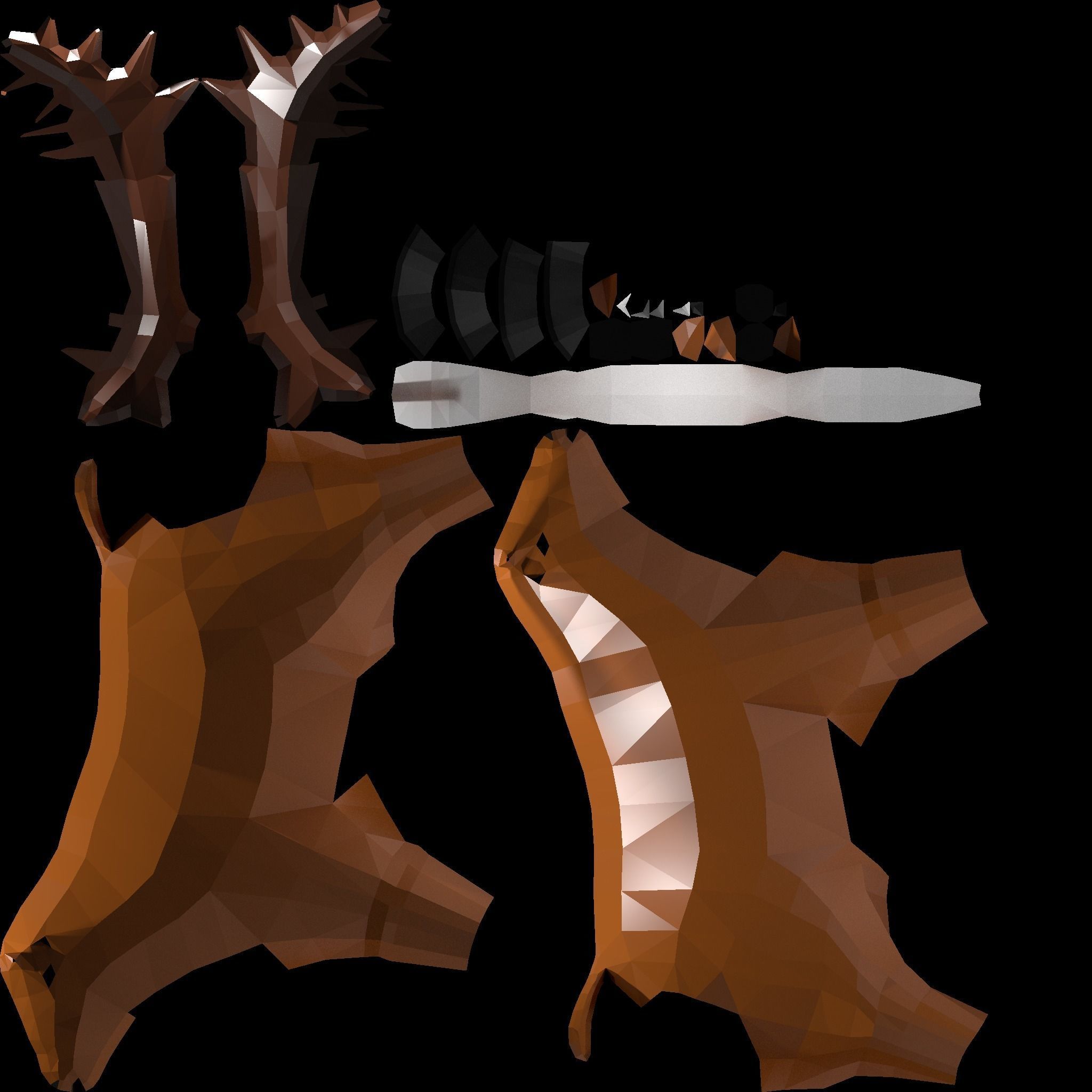 Lowpoly Rein deer 3D Model Low-poly 3D model_13