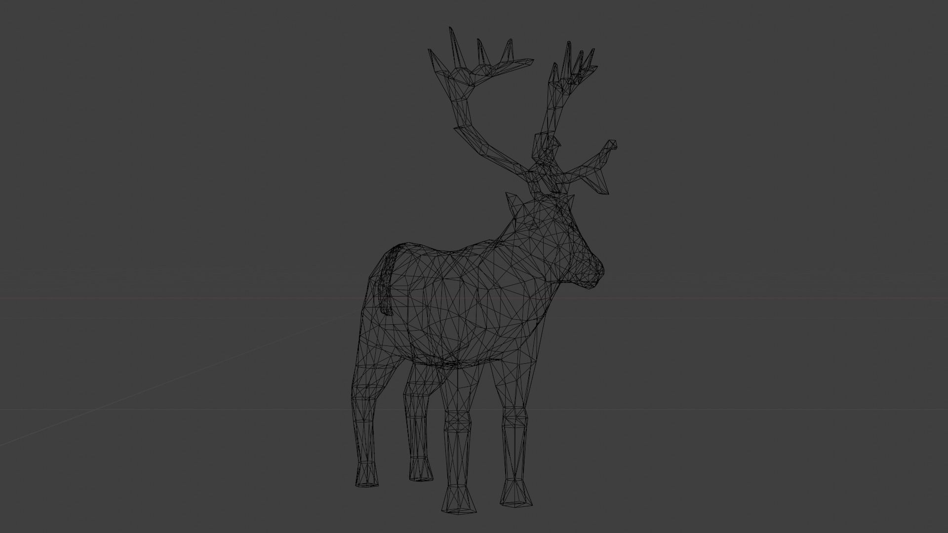 Lowpoly Rein deer 3D Model Low-poly 3D model_12