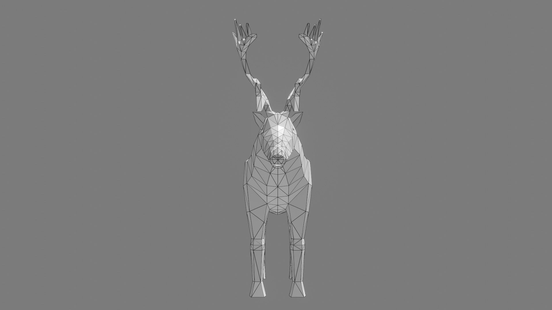 Lowpoly Rein deer 3D Model Low-poly 3D model_6