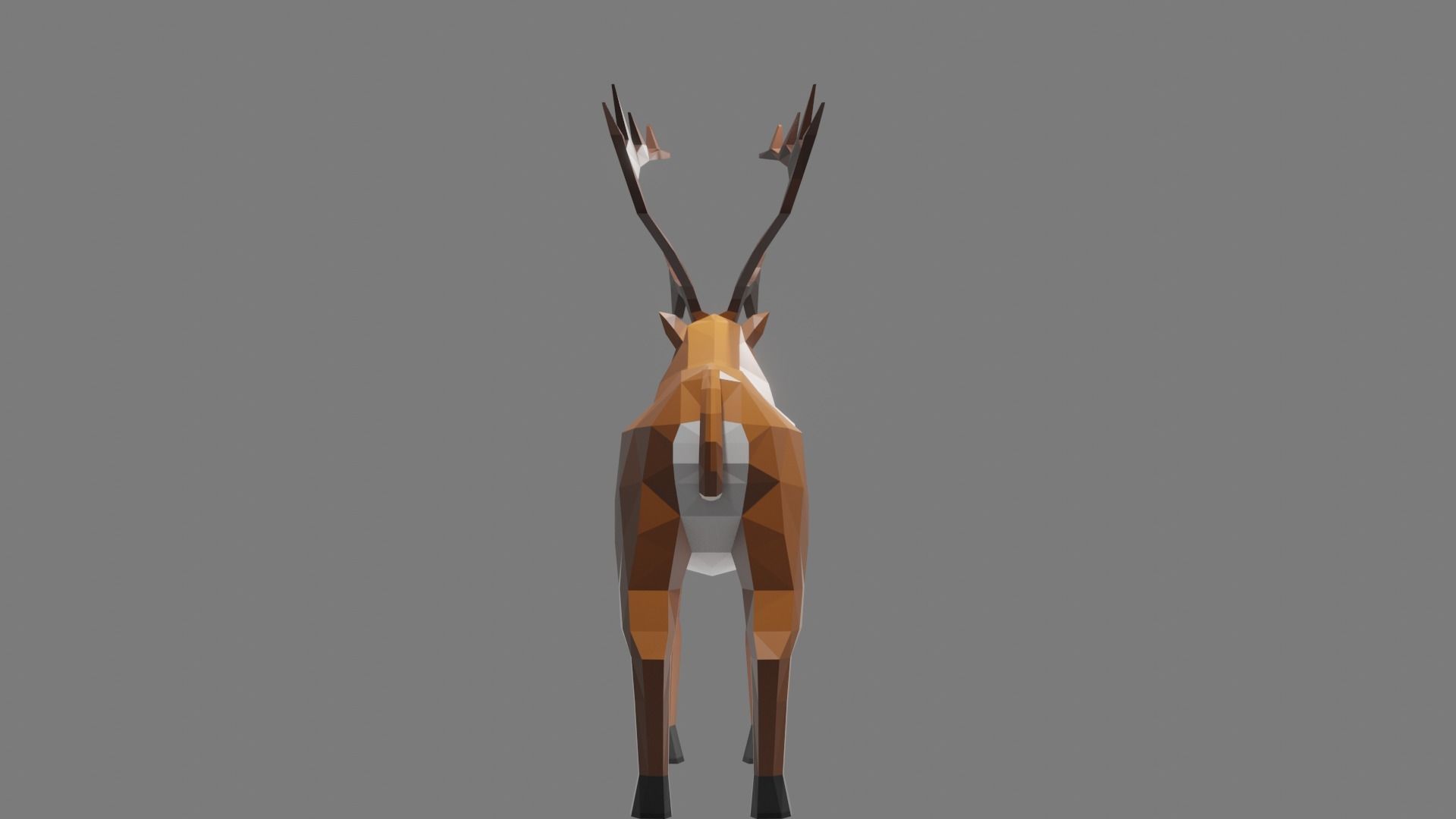 Lowpoly Rein deer 3D Model Low-poly 3D model_3