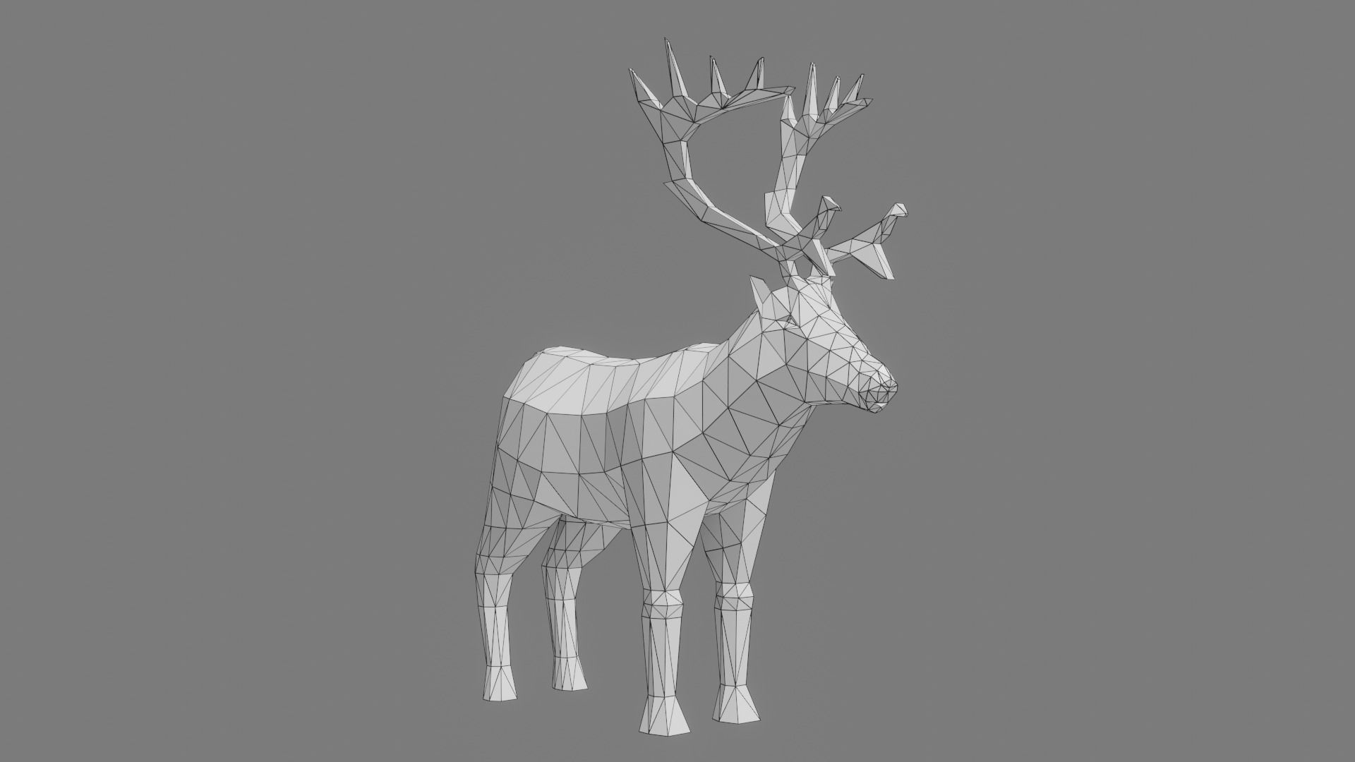 Lowpoly Rein deer 3D Model Low-poly 3D model_11