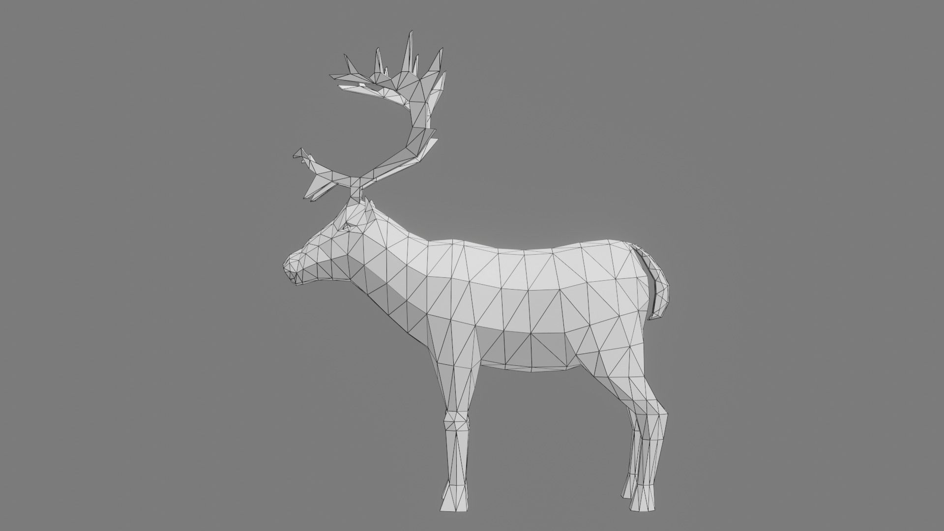 Lowpoly Rein deer 3D Model Low-poly 3D model_9