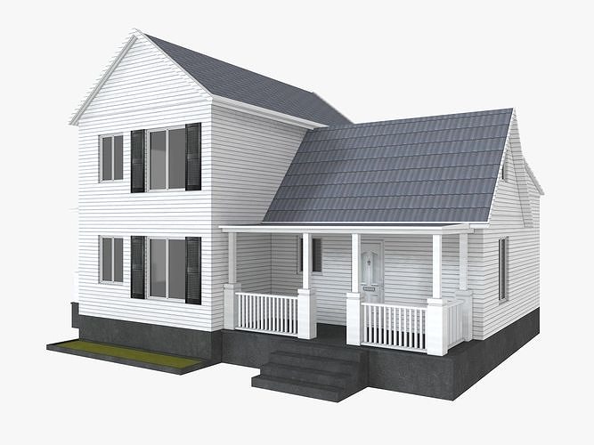 House Collection 12 House Low poly 3D model 5