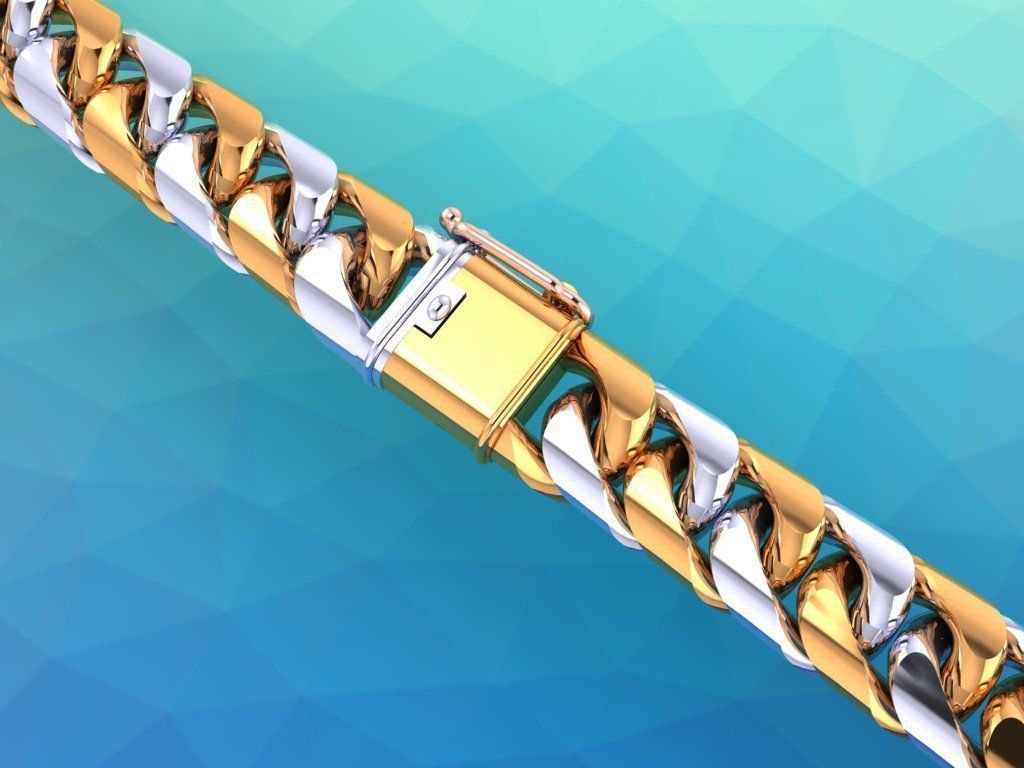 Chain Bracelets - Miami Cuban bracelets - Link bracelets 3D print model_14