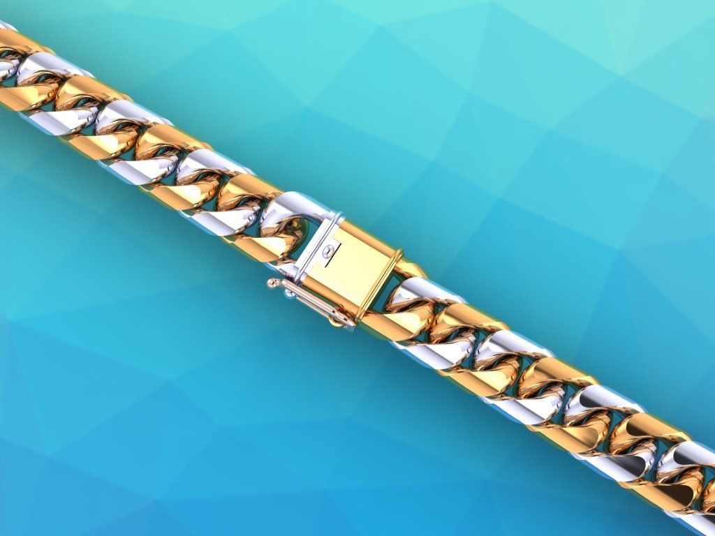 Chain Bracelets - Miami Cuban bracelets - Link bracelets 3D print model_18