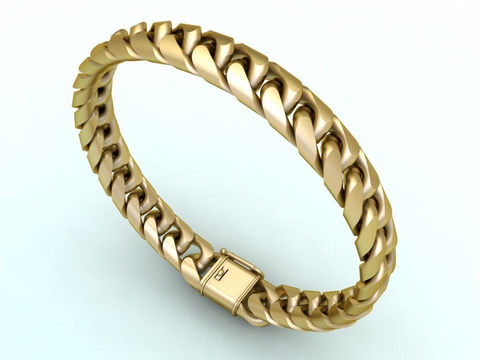 Chain Bracelets - Miami Cuban bracelets - Link bracelets 3D print model_1
