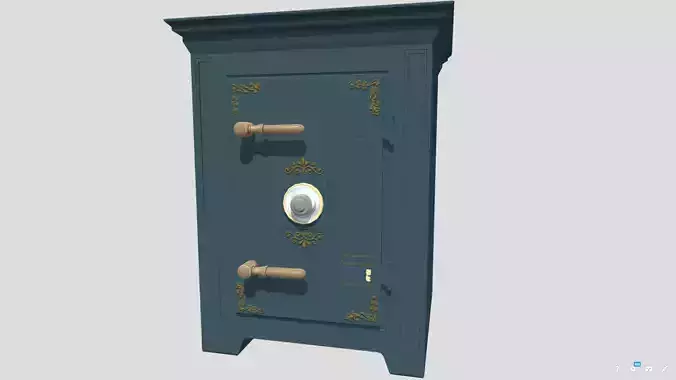 Blue safe 3D model