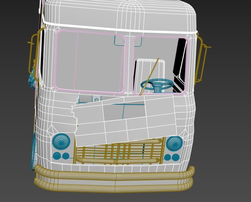 Abandoned Van With Graffiti 3D model_16