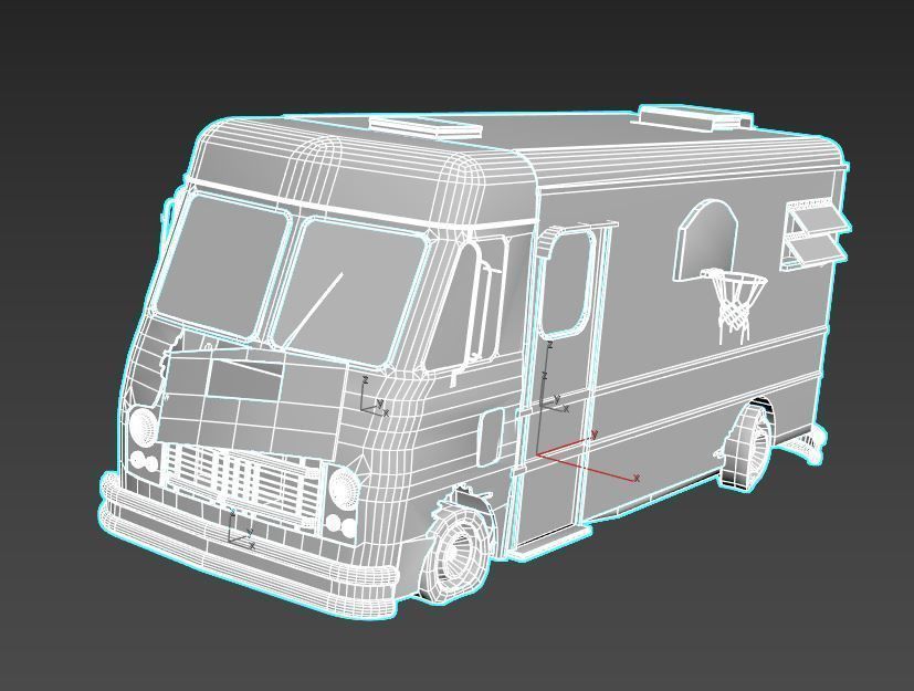 Abandoned Van With Graffiti 3D model_18