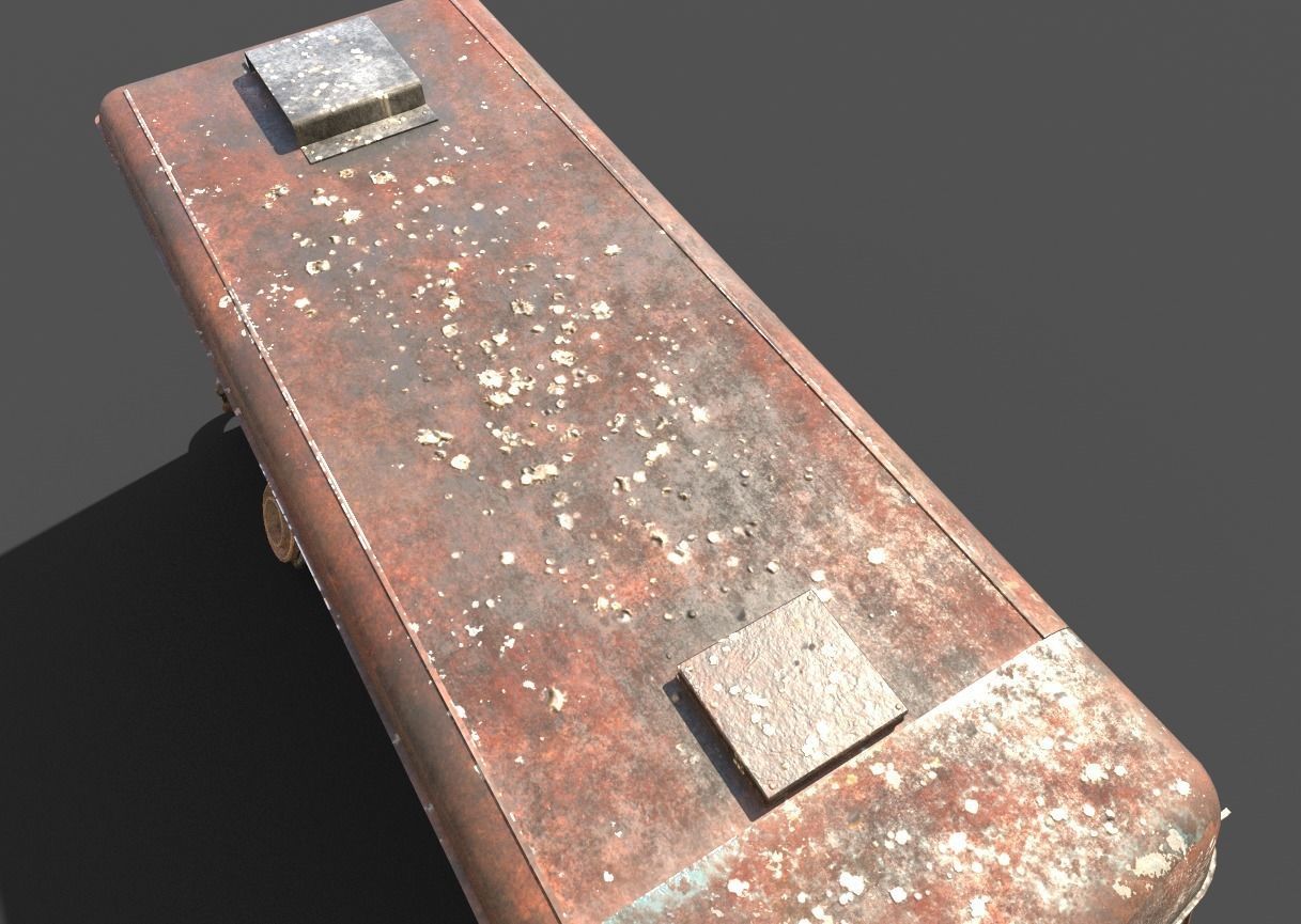 Abandoned Van With Graffiti 3D model_15