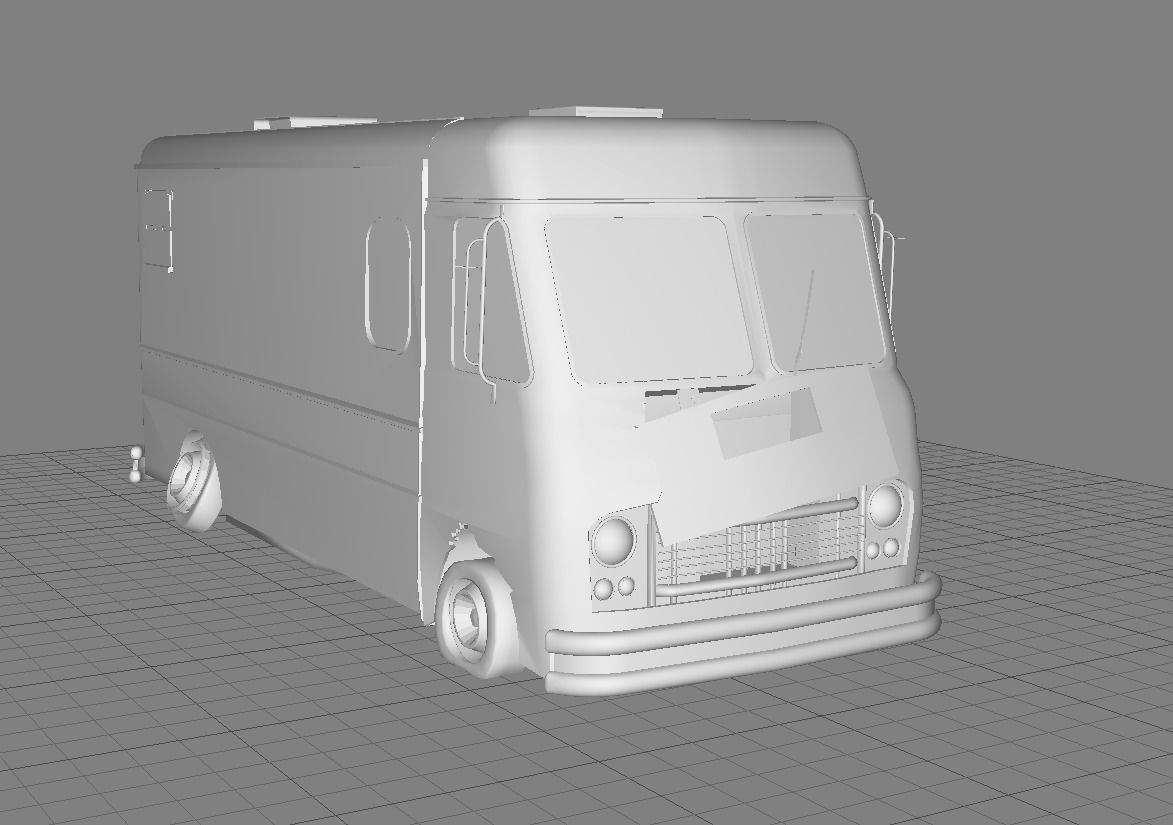 Abandoned Van With Graffiti 3D model_19