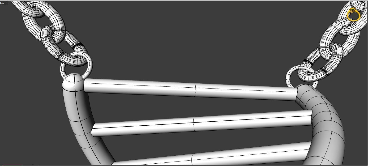 3D Necklace  Pendant DNA  Model Ready to 3DPrint 3D print model_9