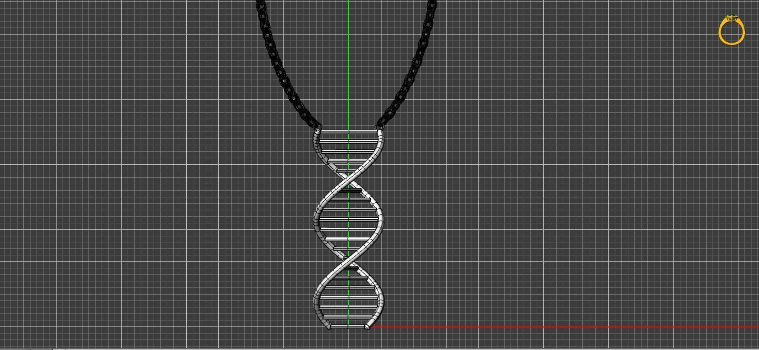 3D Necklace  Pendant DNA  Model Ready to 3DPrint 3D print model_1
