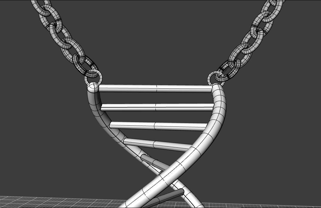 3D Necklace  Pendant DNA  Model Ready to 3DPrint 3D print model_10