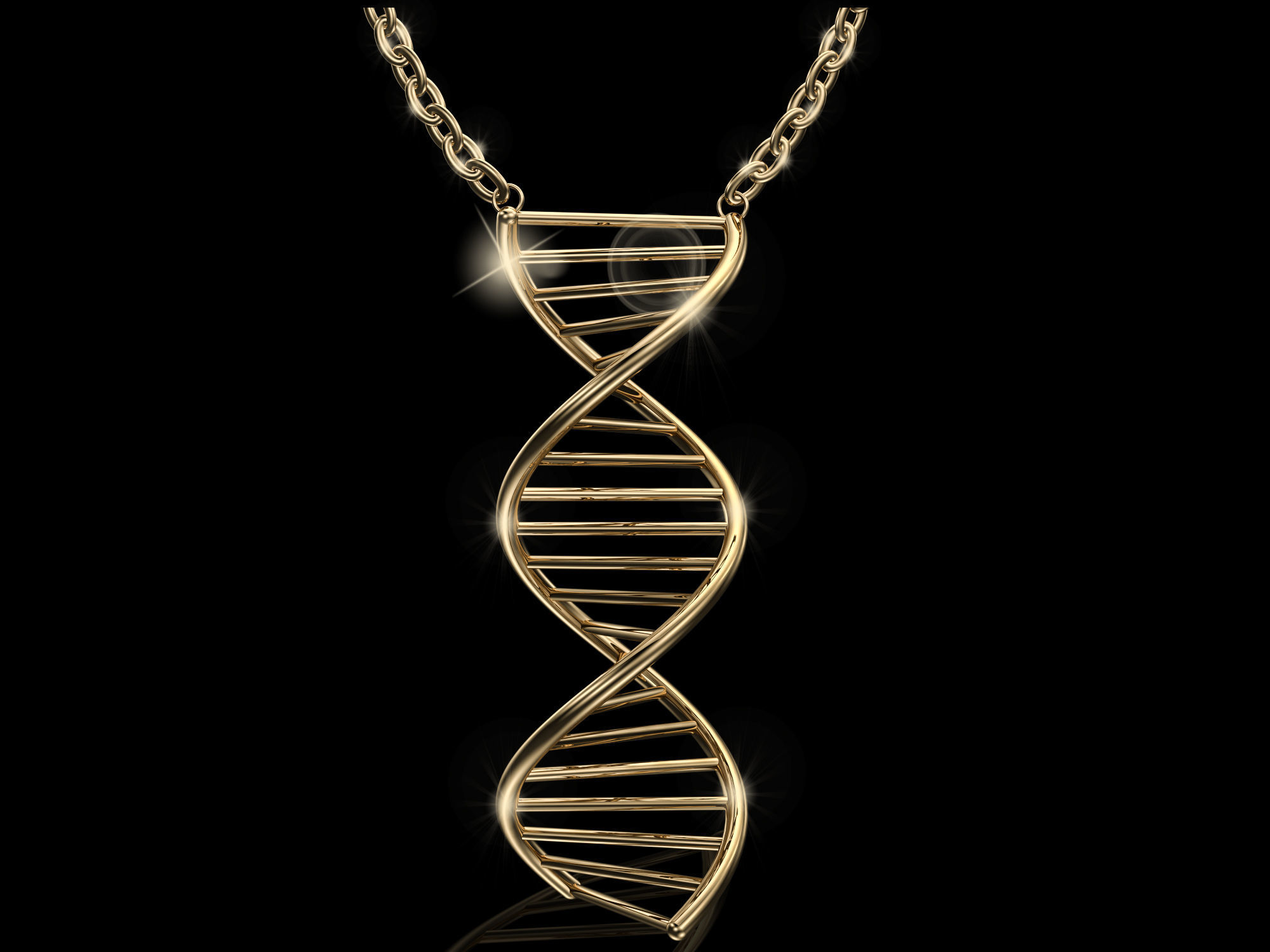 3D Necklace  Pendant DNA  Model Ready to 3DPrint 3D print model_12
