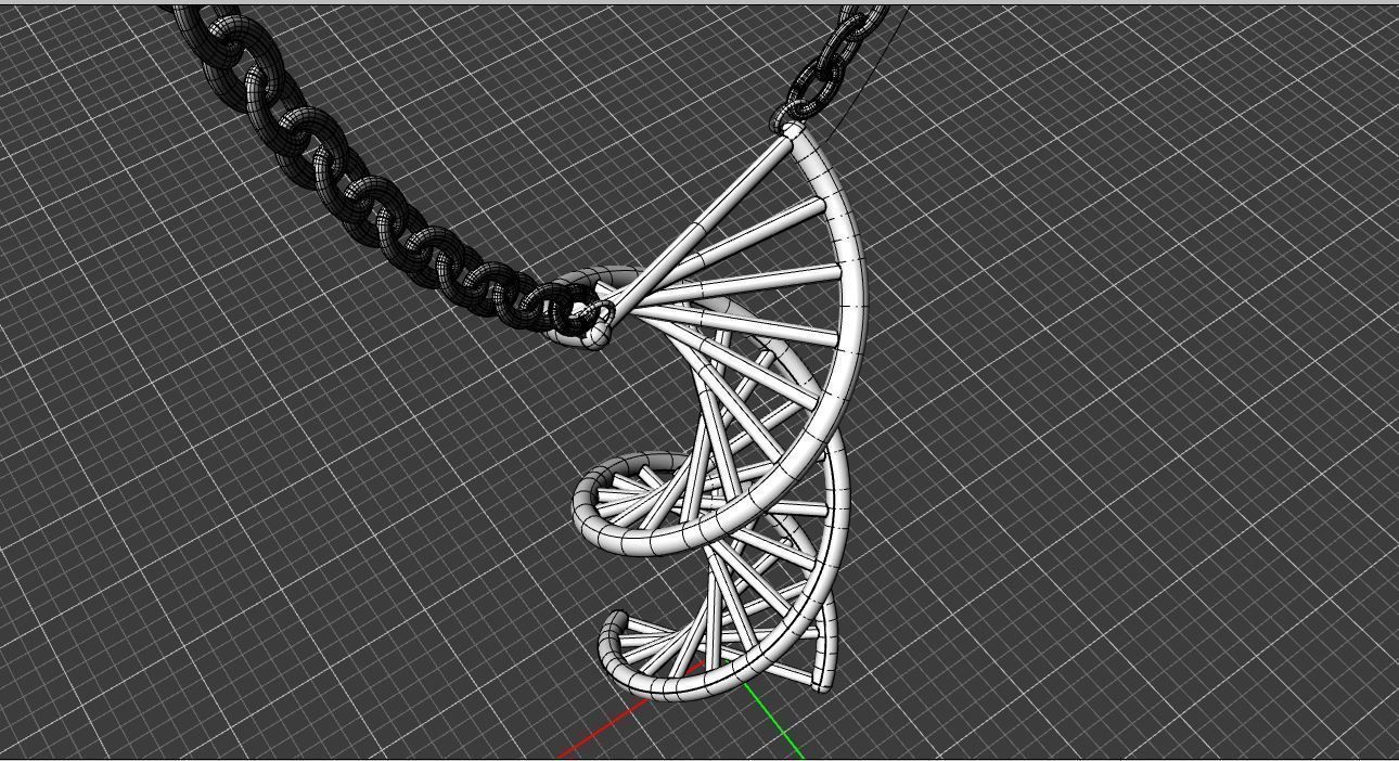 3D Necklace  Pendant DNA  Model Ready to 3DPrint 3D print model_7