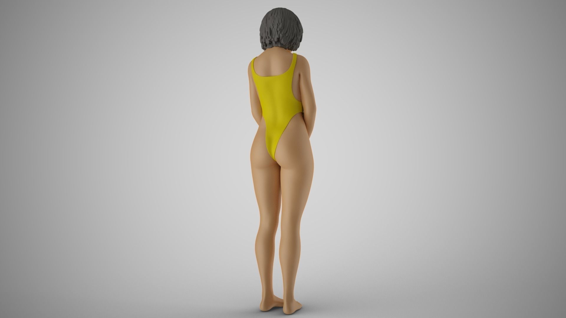 Timid Girl 3D print model_6