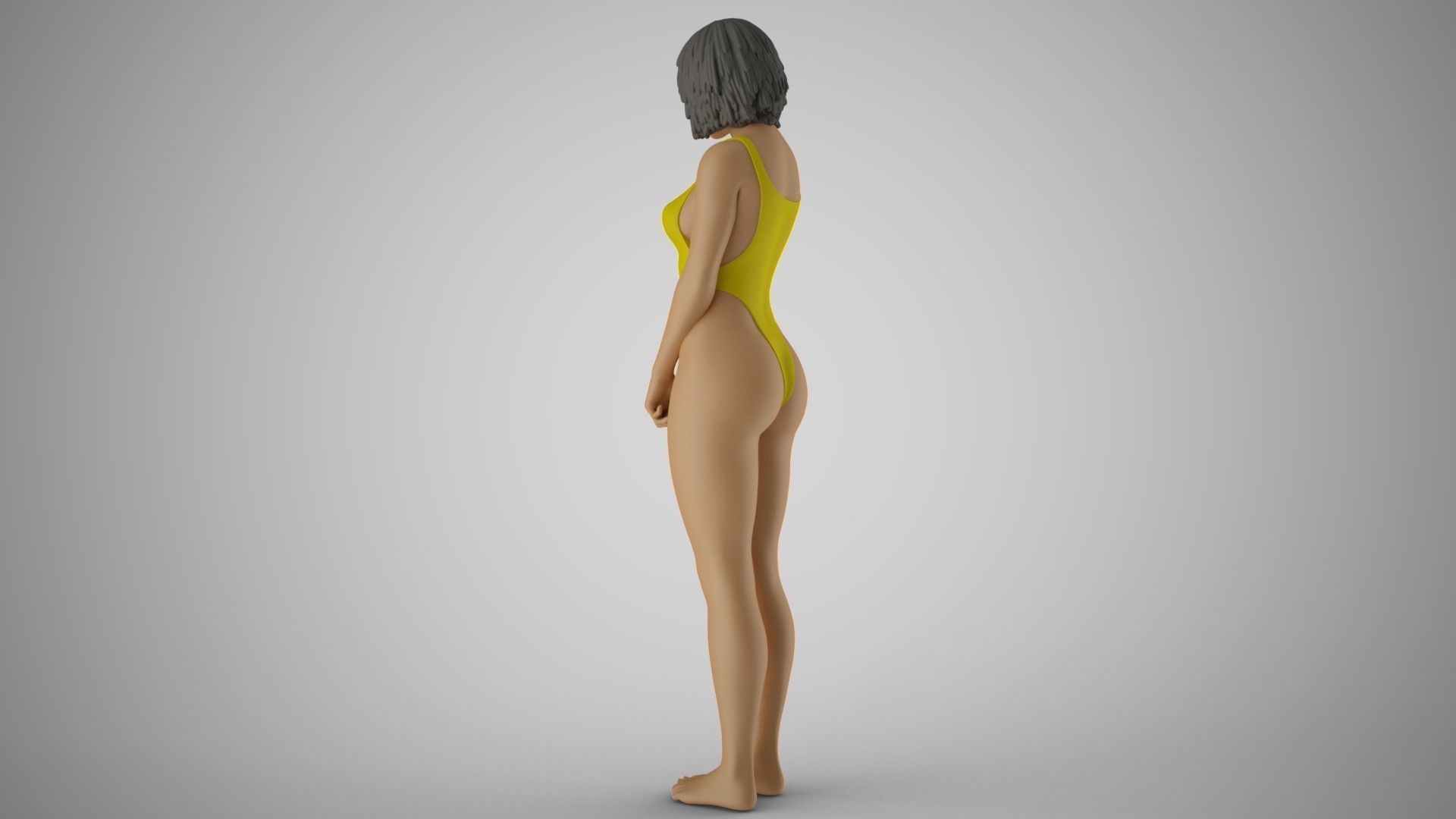 Timid Girl 3D print model_8