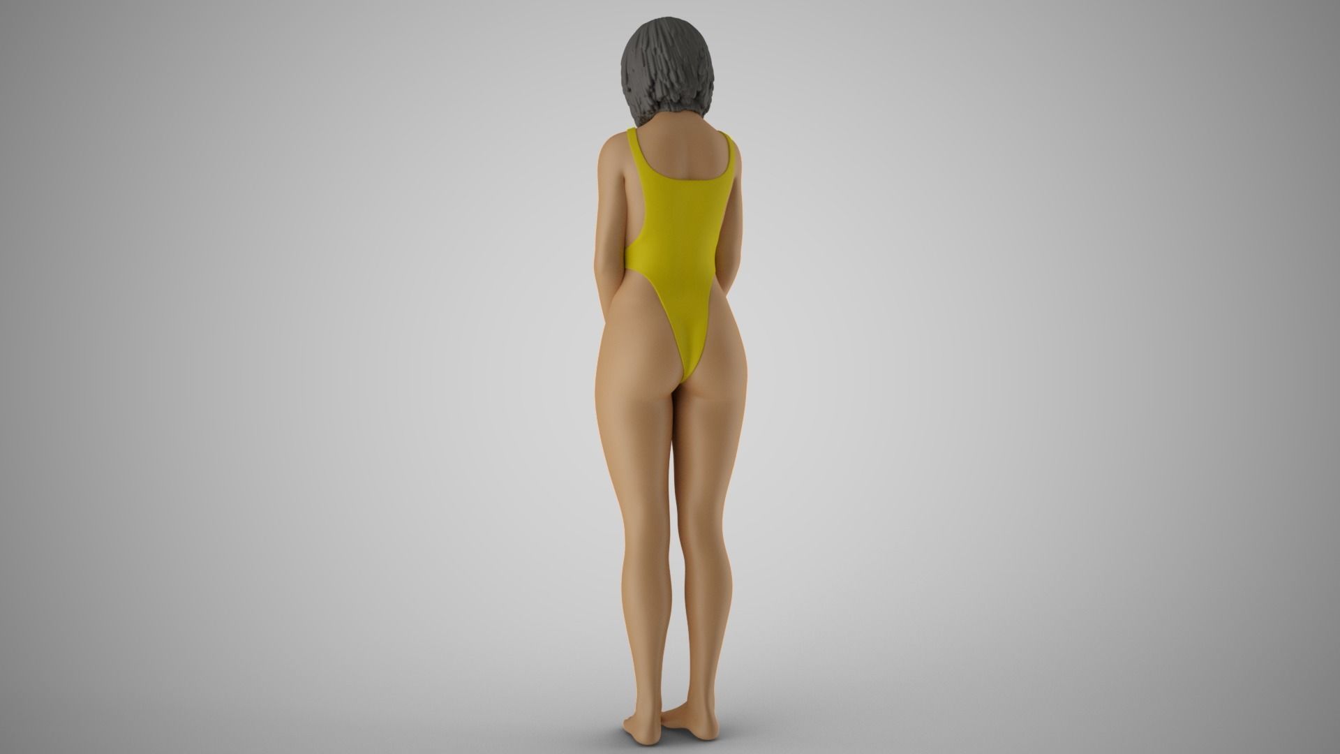 Timid Girl 3D print model_7