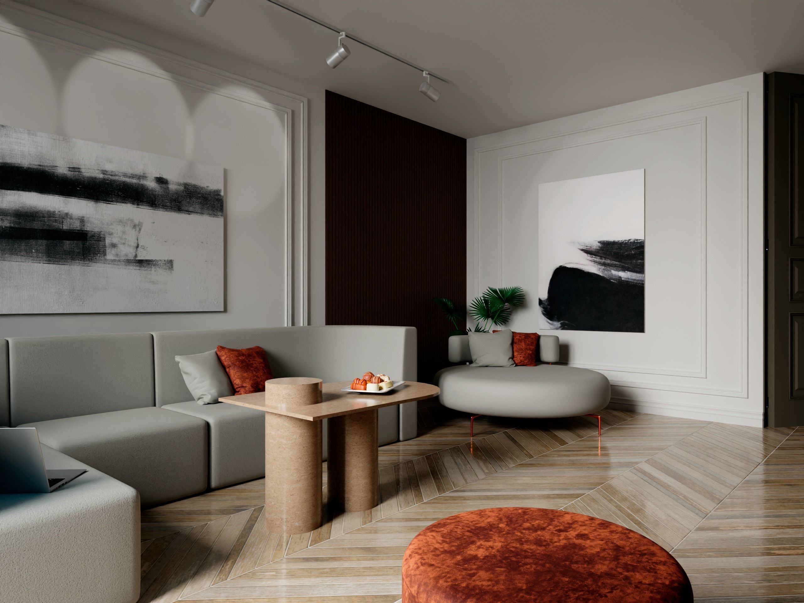 Guest Room Low-poly 3D model_2