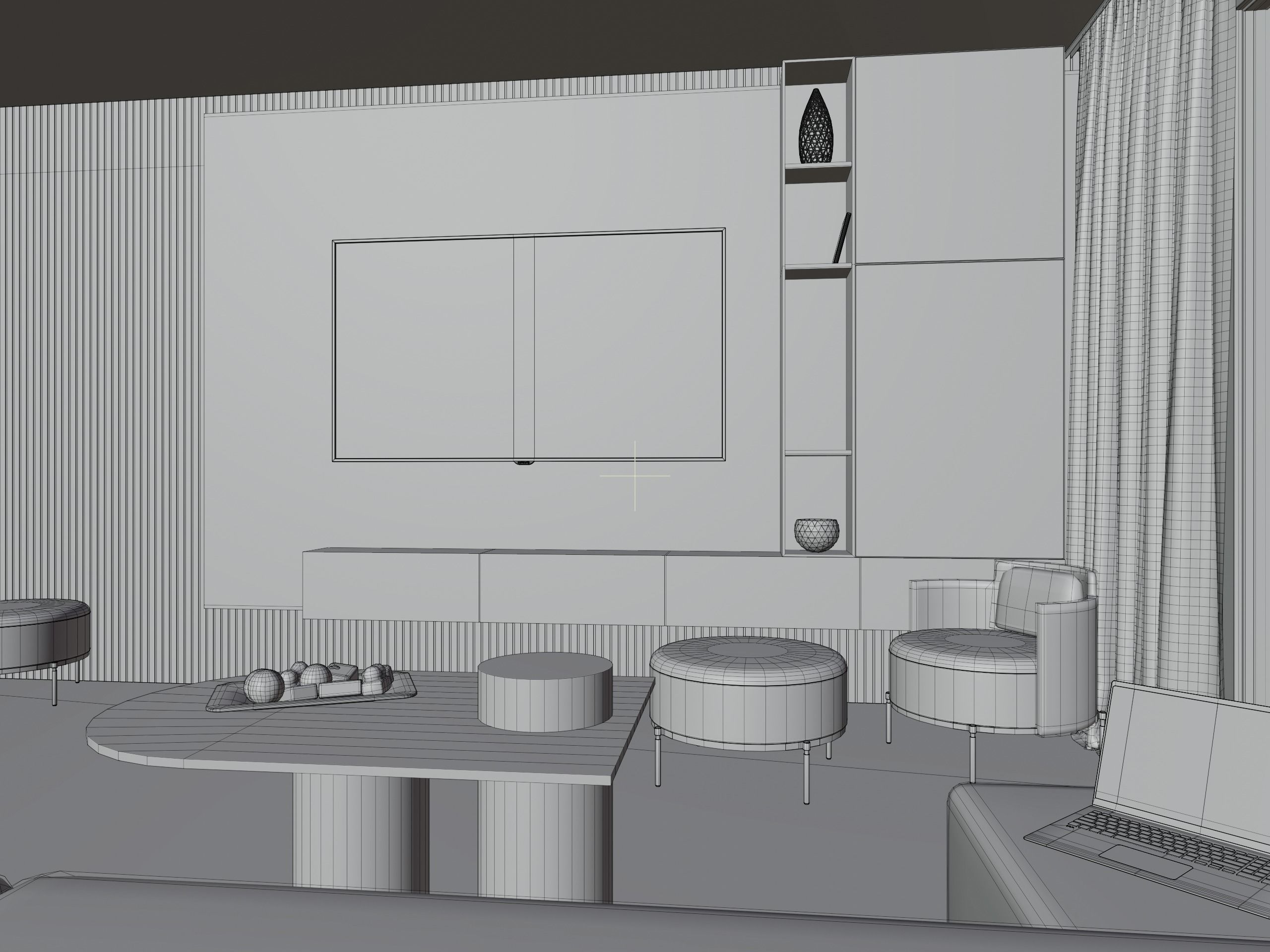 Guest Room Low-poly 3D model_6