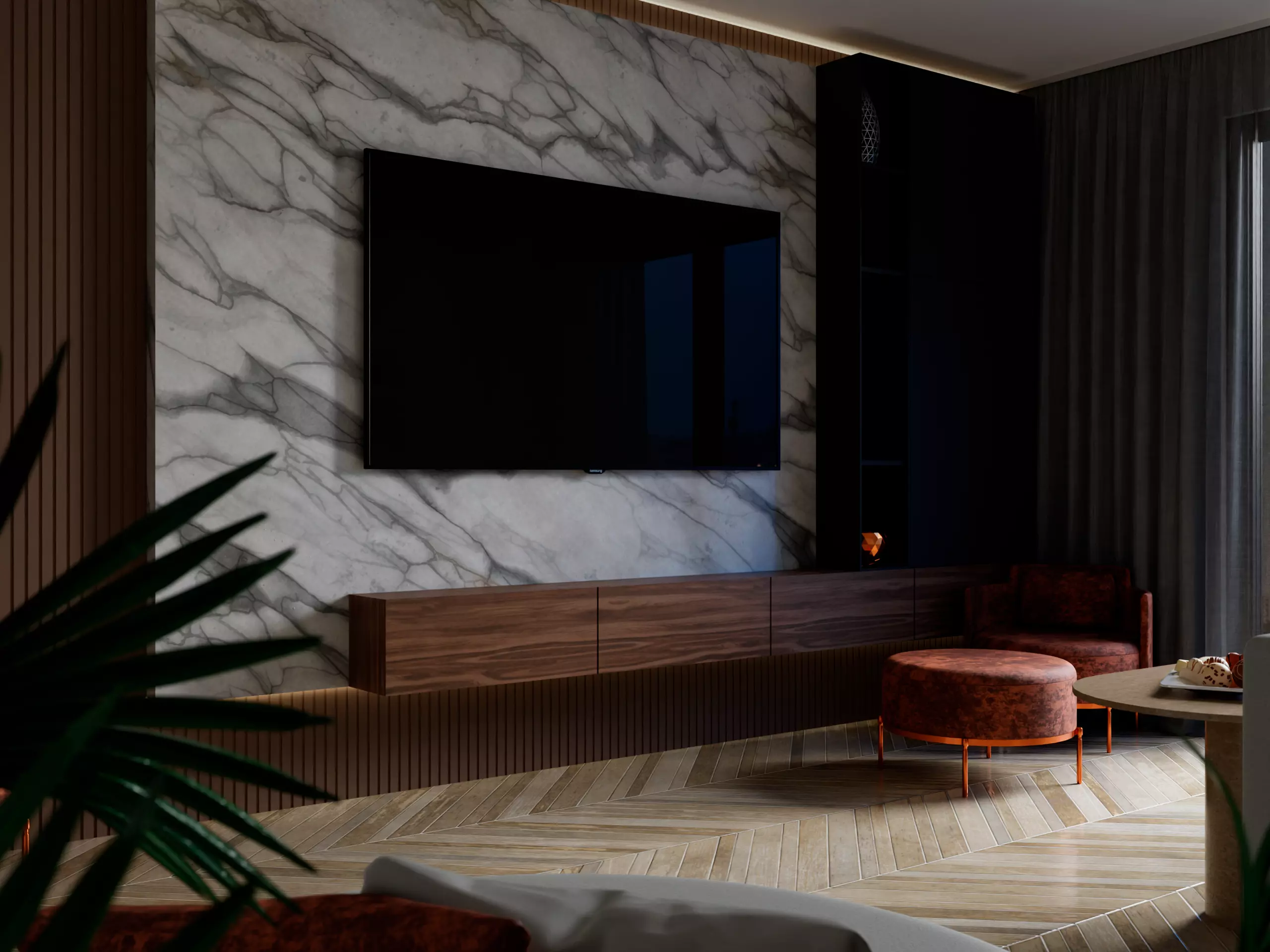 Guest Room Low-poly 3D model_0