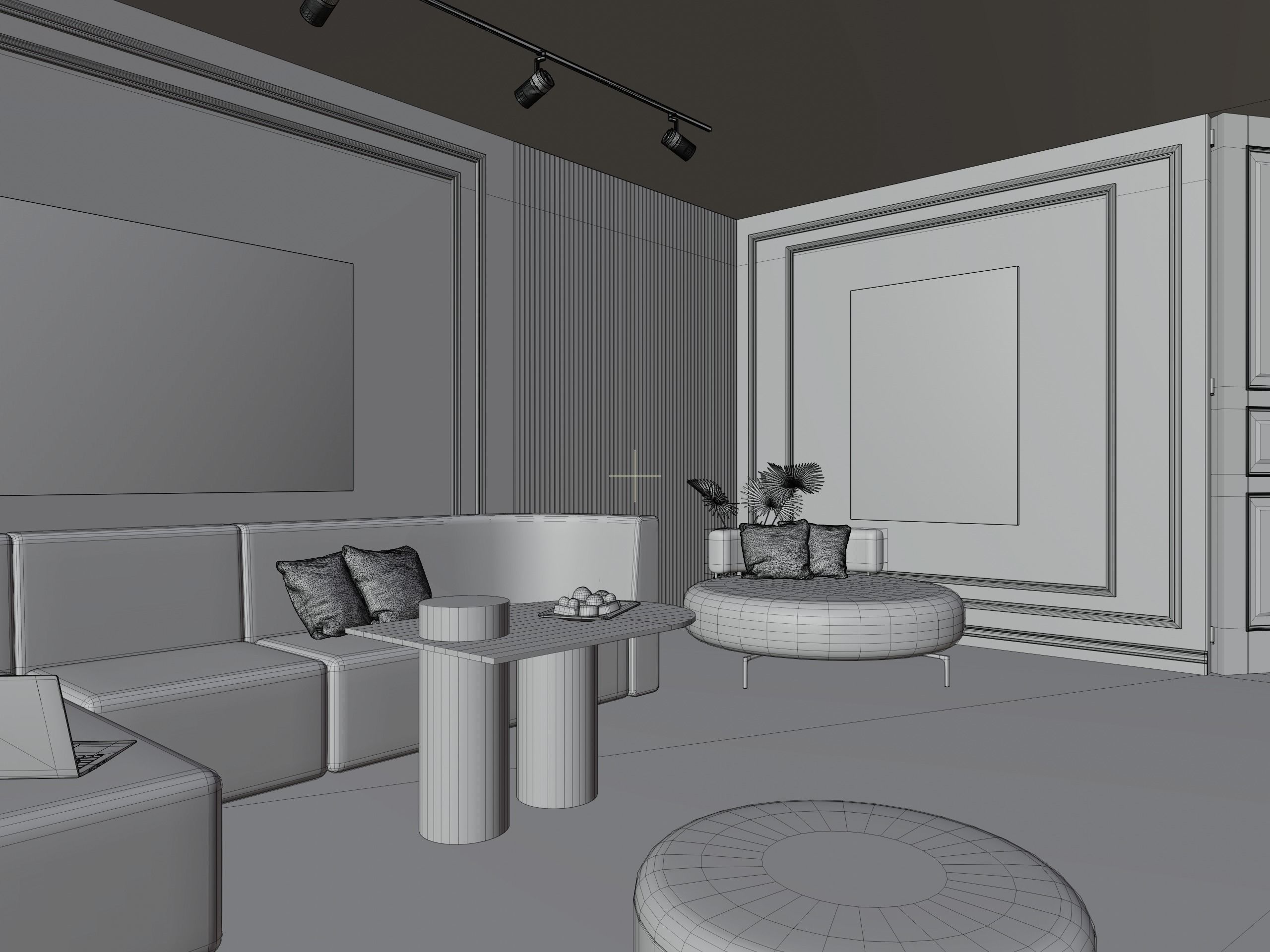 Guest Room Low-poly 3D model_7