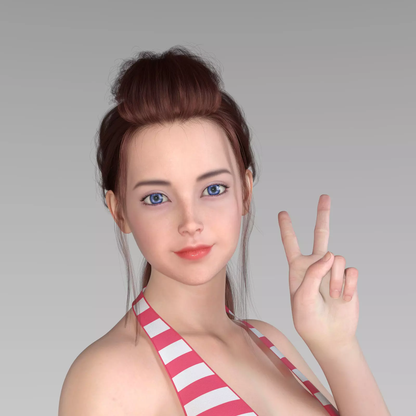 AlannaforGenesis8Female woman in and shorts 3D model