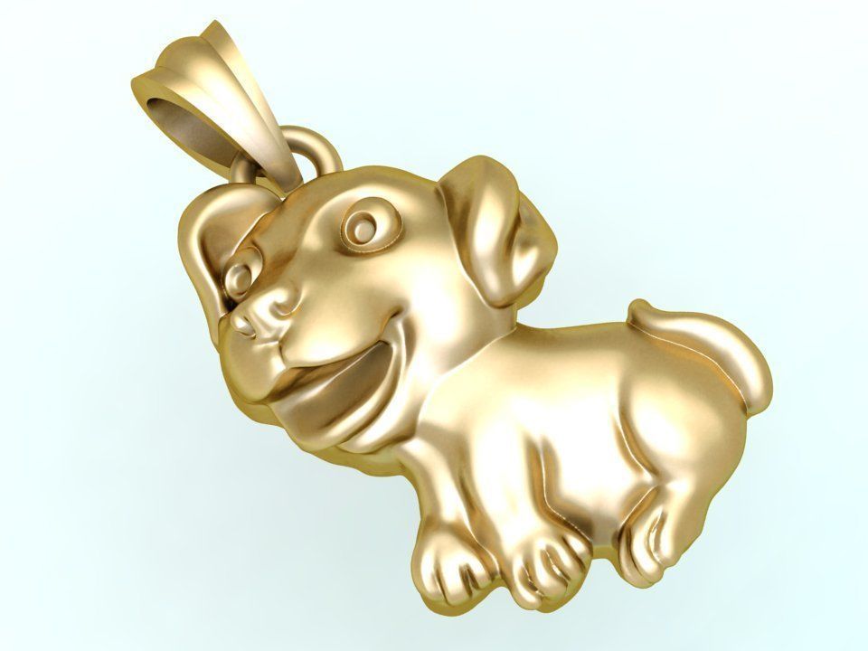 Dog pendant - Puppy pendant 3D print model_1
