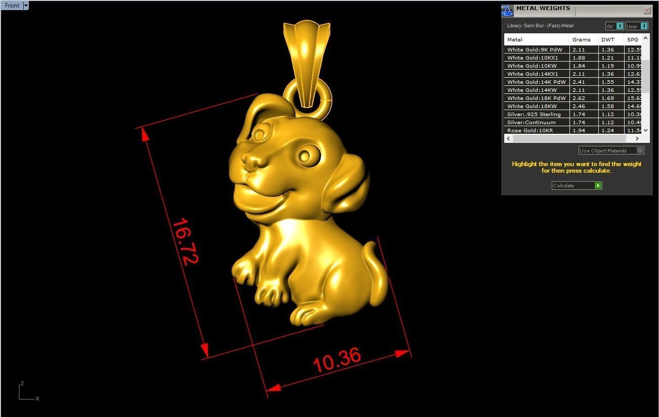 Dog pendant - Puppy pendant 3D print model_6