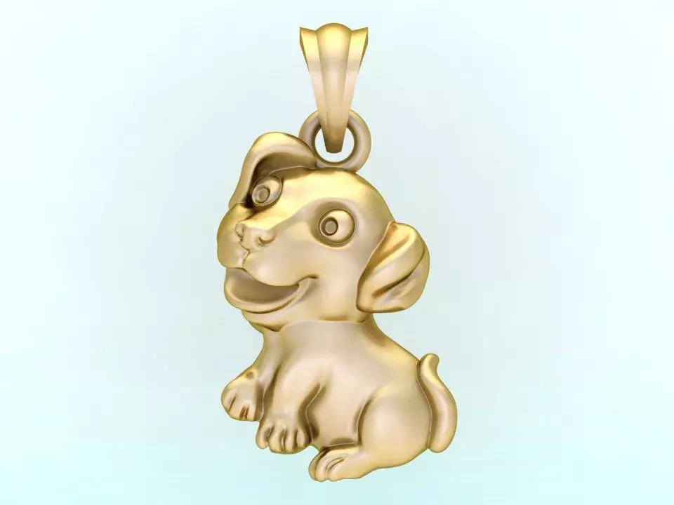 Dog pendant - Puppy pendant 3D print model_0