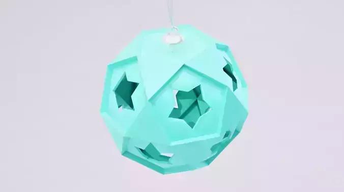 Aquamarine star Christmas  Ball