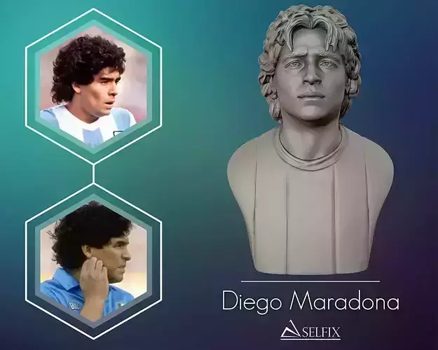 Diego Armando Maradona 3D sculpture 3D print model