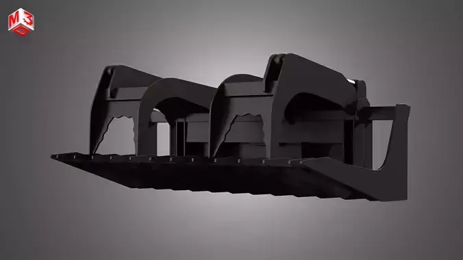 Log Fork - Spare Part for JCB Skid Steer Loader 3D model 3D model