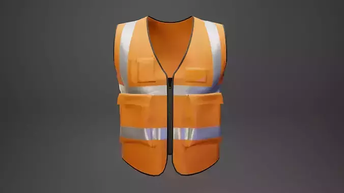 Worker Safety Vest Low-poly 3D model