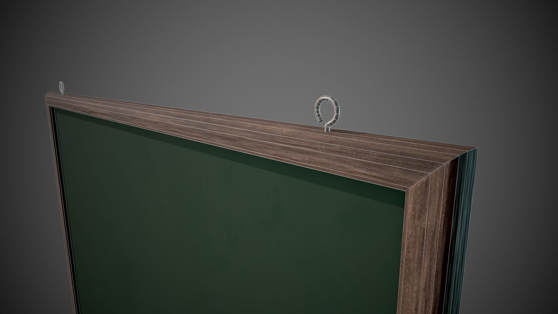 Chalkboard Classroom Set Eraser Chalk Chalkboard Low-poly 3D model_12