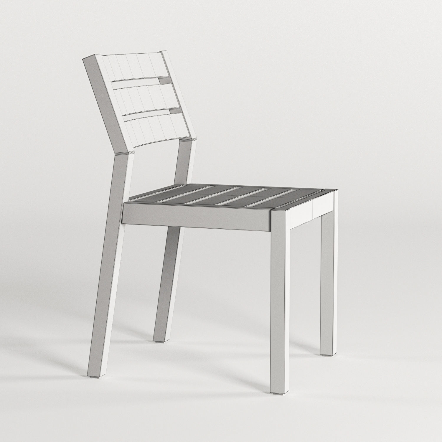 Wooden Dining Chair 3D model_1