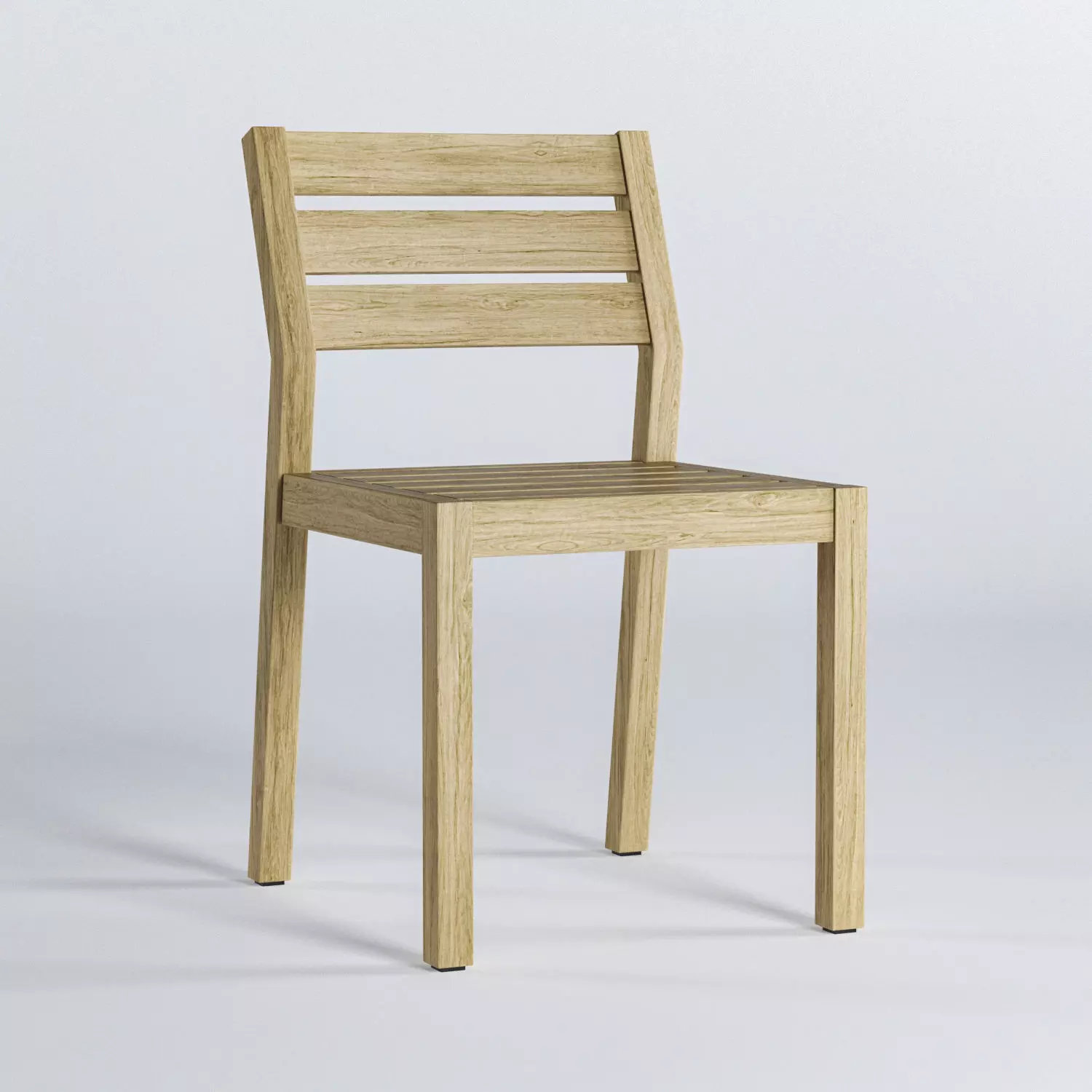 Wooden Dining Chair 3D model_0