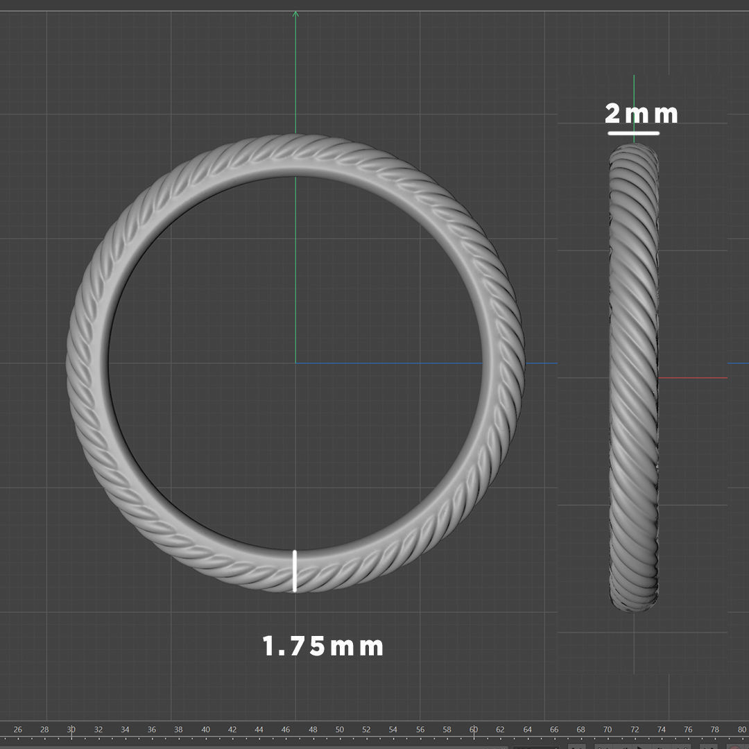 David Yurmann Inspired 1 Ring 3D print model_2