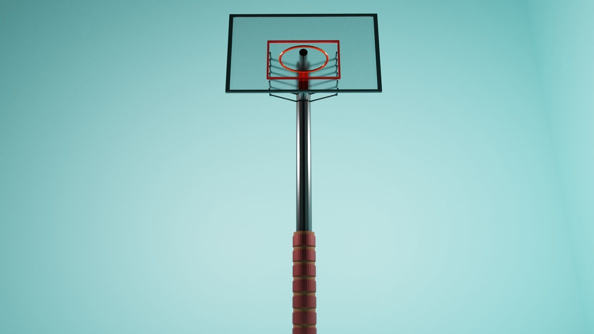 Basket Ball Hoop 3D model_3